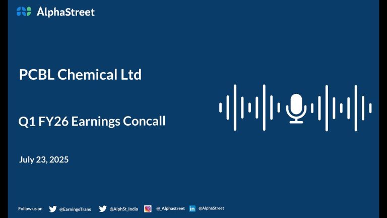 PCBL Chemical Limited Q1 2425 Earnings Call Transcript Illuminates Bold Future Outlook